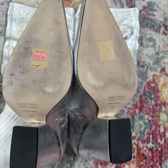 Paris Texas Jane Metallic Boots Silver - Picture 2 of 5